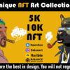 unique nft art collection with 1k